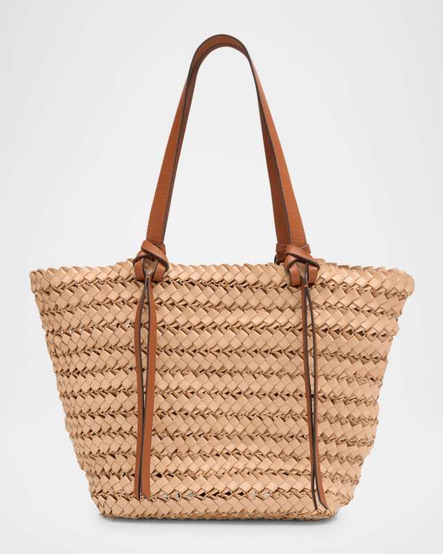 Imani Large Woven Leather Tote Bag